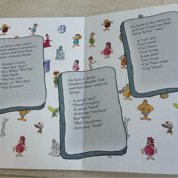 Y2K Jumbo Flintstones Fred Hunters Find & Seek Book - Picture 6 of 8